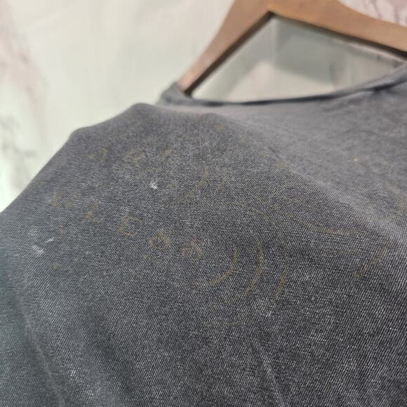 Anthropologie T Shirt Womens Medium Gray Boxy Crew Novia Jonatan Possibilities - Picture 8 of 9